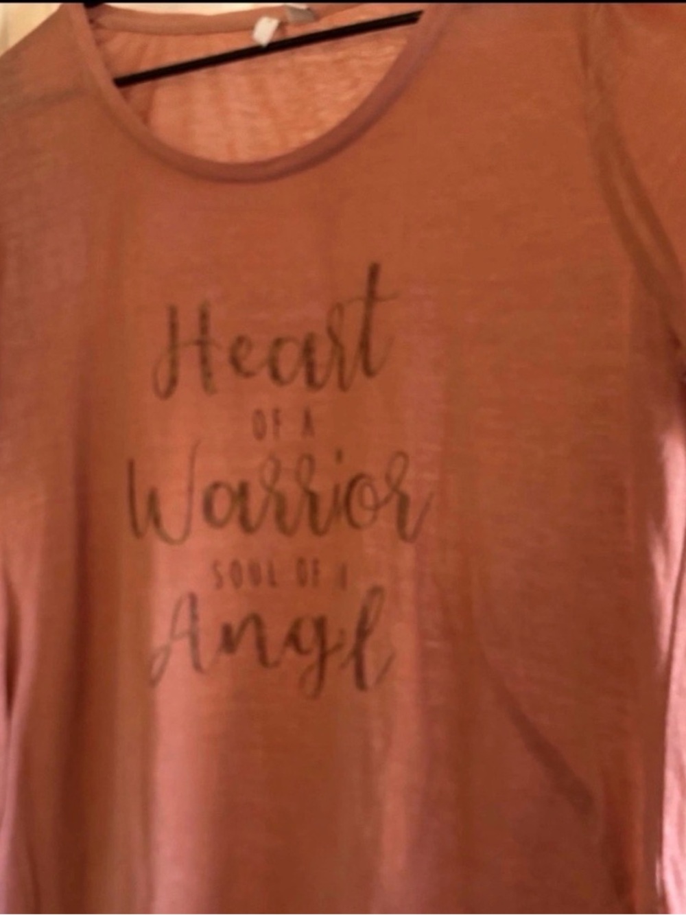 "Heart of a Warrior" Graphic Tee - Dusty Rose